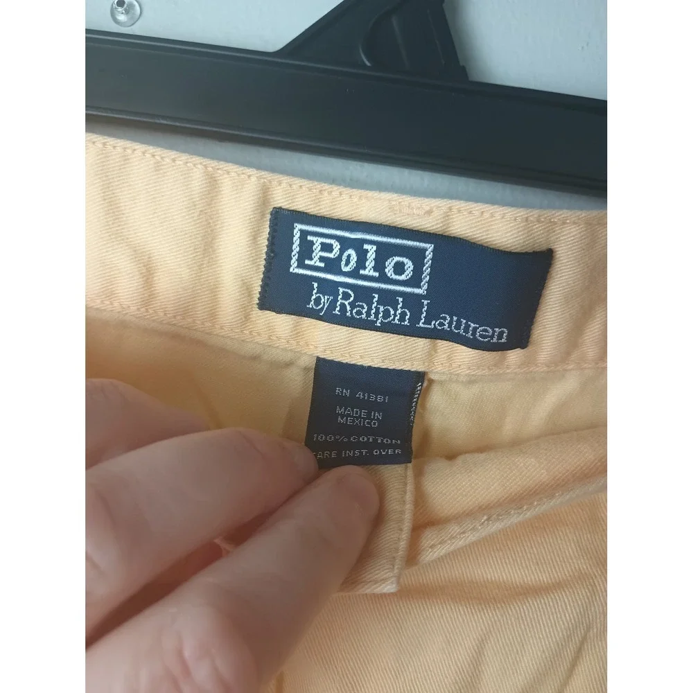 Polo‎ Ralph Lauren Andrew Short Mens 38 Peach Orange Pleated Cotton Chino Shorts